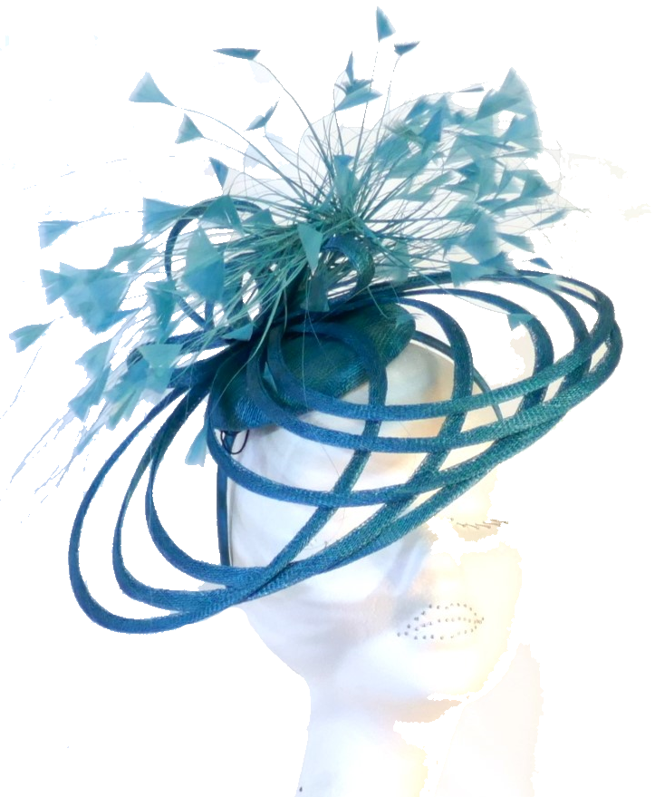 Mallard fascinator with concentric circles design WM-F19