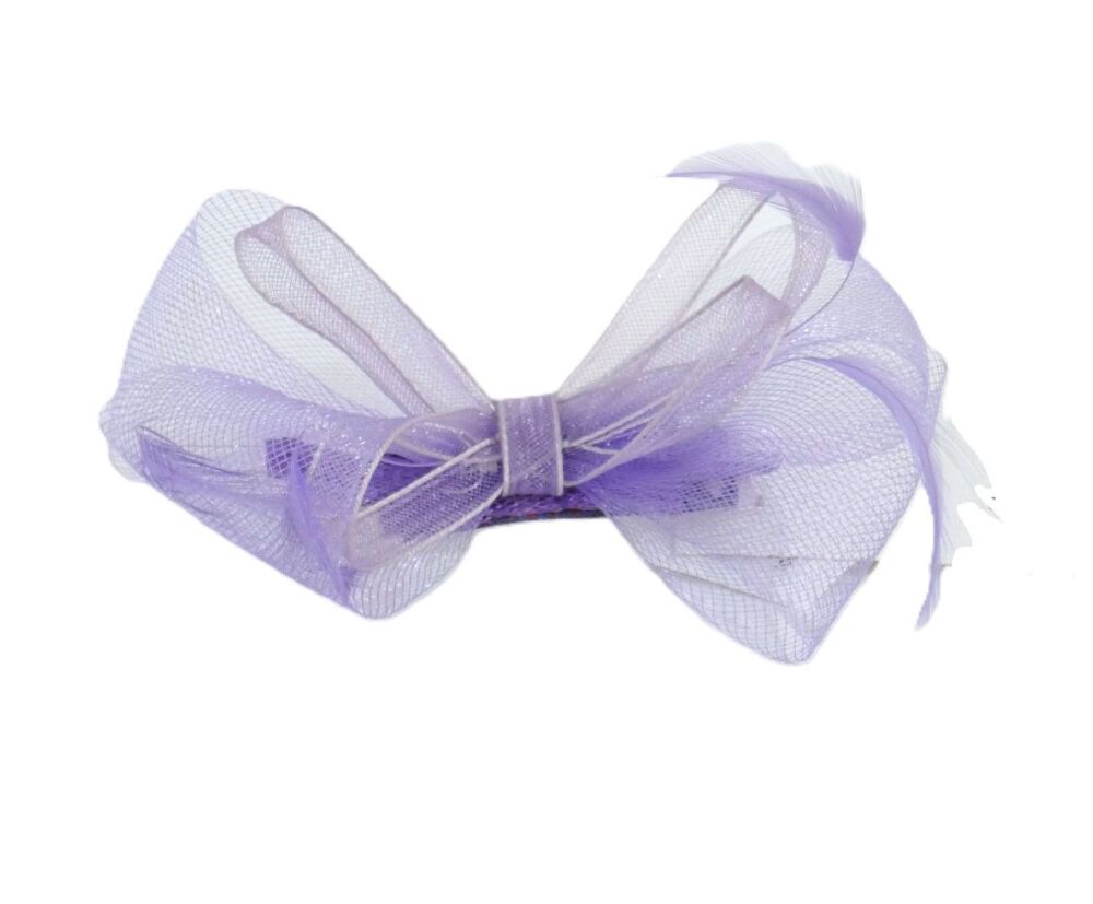 Lilac bow clip 9154
