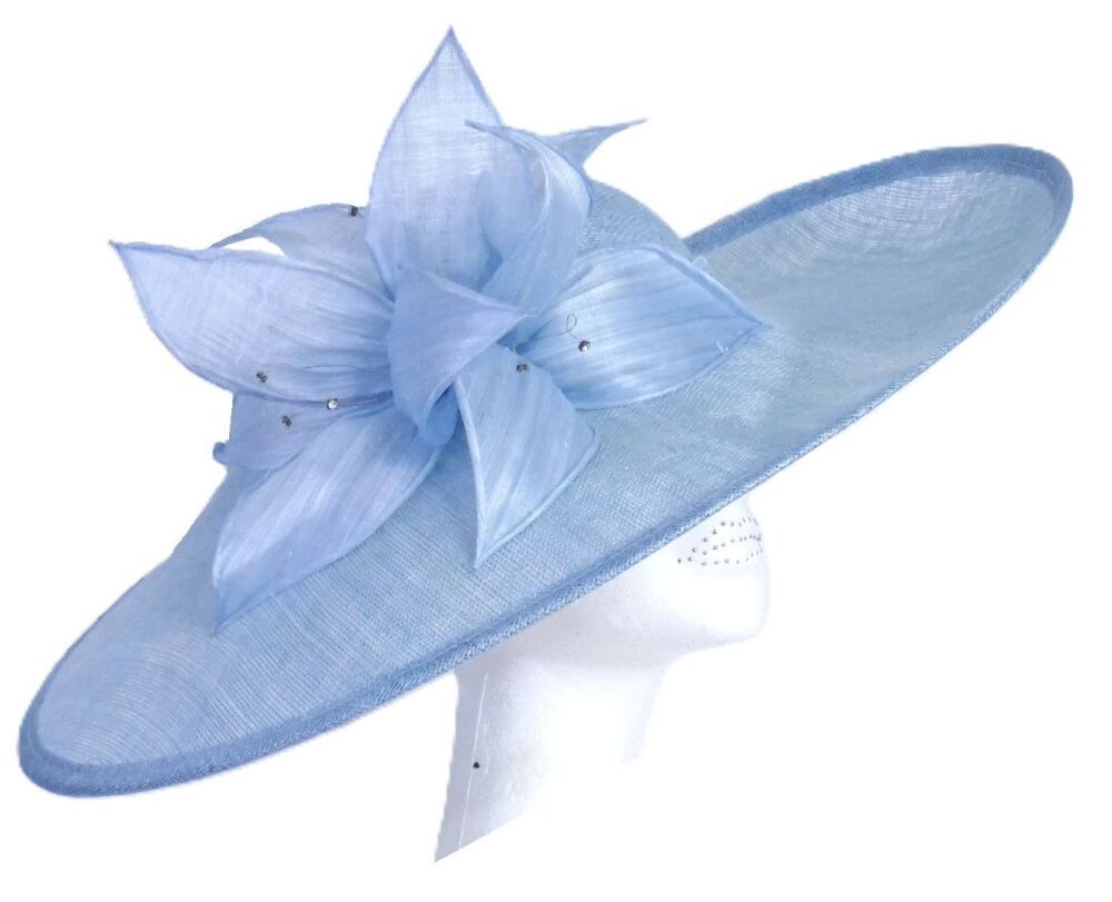 Vista Blue Disc hat by Failsworth Millinery - 9320