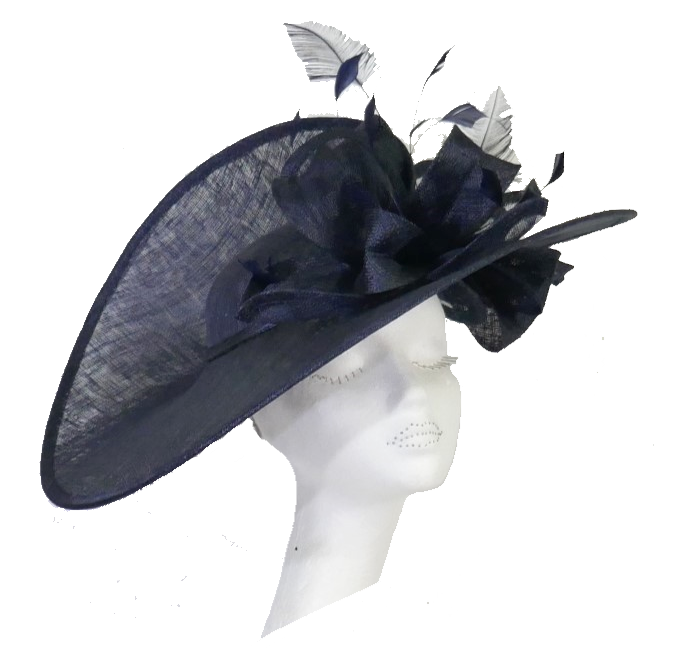 WD5 - Dramatic large split disk hat  Dark Navy