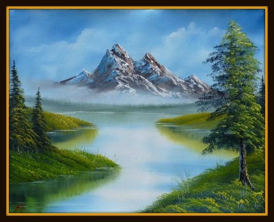 Painting-with-Bob-Ross-Learn-to-paint-in-oil-step-by-step