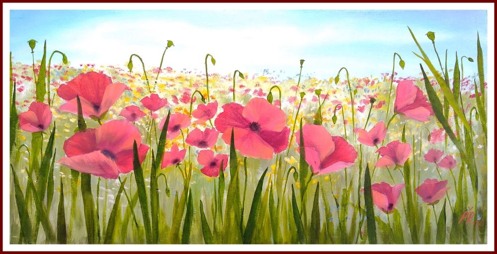 'Field Poppies' Step by Step Tutorial on Live Stream or DVD