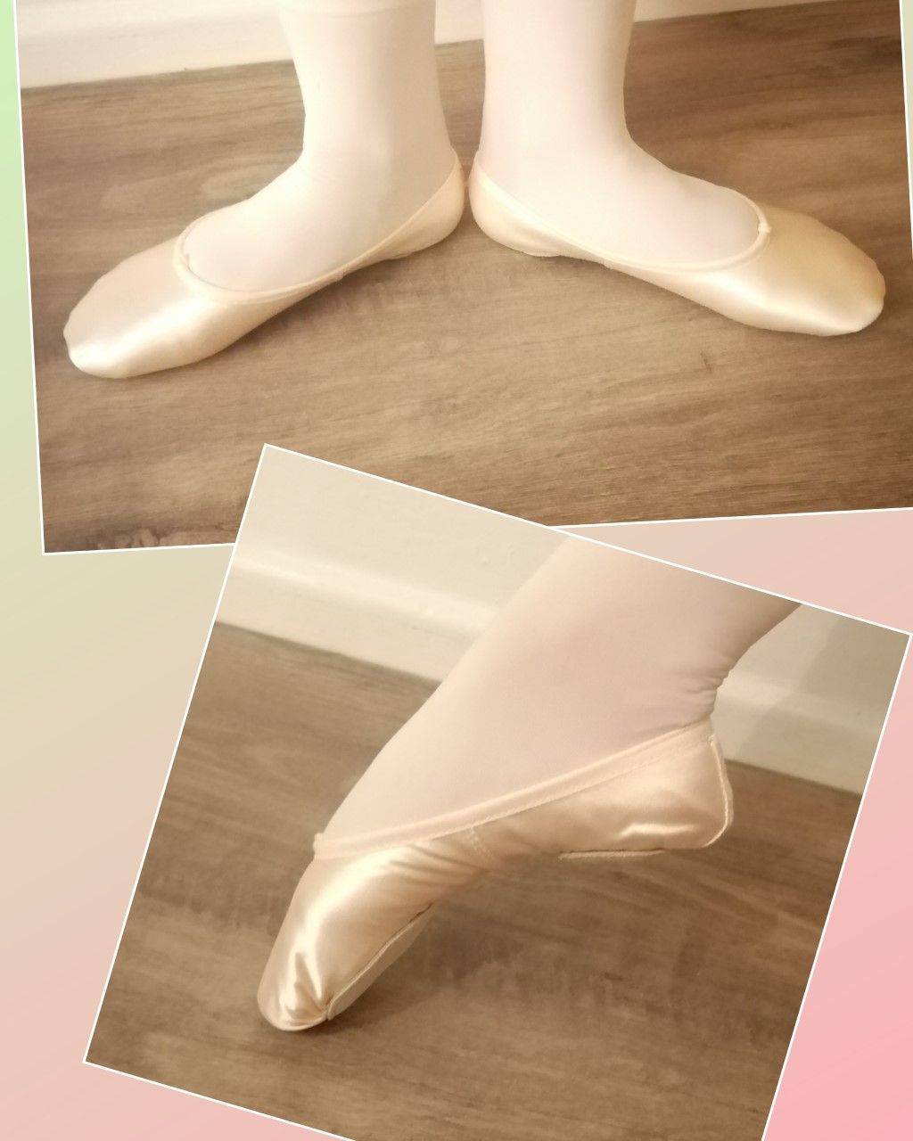 Ballet shoes satin split sole