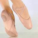 Split sole leather ballet shoes