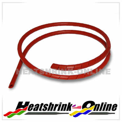 6mm Red Spiral Cable Binding Wrap Per 1 Metre