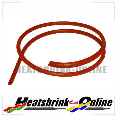 6mm Orange Spiral Cable Binding Wrap Per 1 Metre