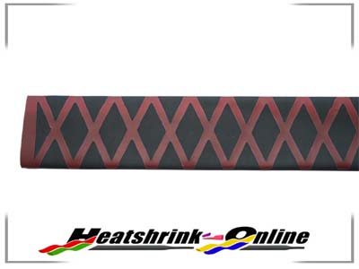 25mm Black/Red Non Slip Textured Heatshrink x 1m