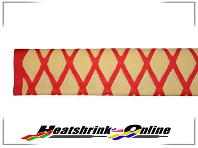 30mm Yellow/Red Non Slip Textured Heatshrink x 1m