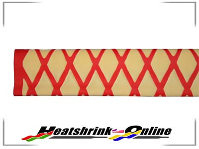 40mm Yellow/Red Non Slip Textured Heatshrink x 1m