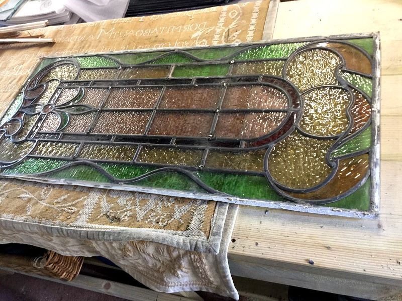 Stained Glass Panel being made