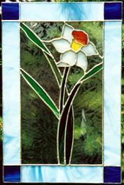Daffodil stained glass design