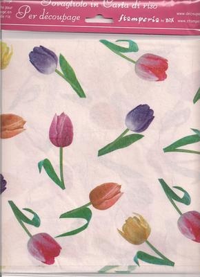 DFT010 Tulips Floral Flowers Decoupage Tissue Paper 