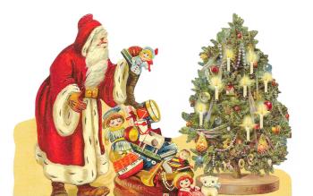 5177 - Santa Father Christmas Tree Presents