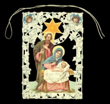 Christmas Mary Joseph Jesus Window Decoration 
