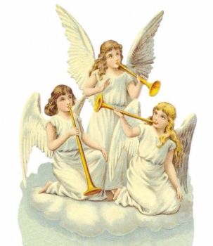 5175GT - Heavenly Host Angels Christmas Glitter