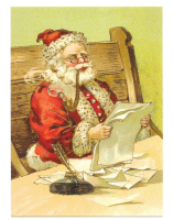 Antique Style Post Card Santa Claus Father Christmas Naughty Or Nice 