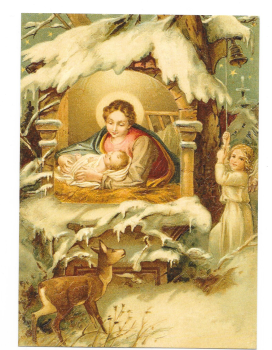 Antique Style Post Card Christmas Mary Jesus Christ 