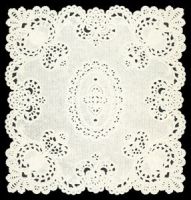 Dresden die cut scrap ornament white paper lace Large 1259-4