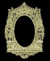 Dresden Scrap Gold Ornament Frame 1180