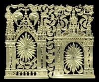 Dresden Scrap Gold Ornament Alter 1178