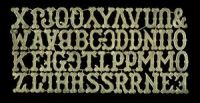Dresden Scrap Gold Ornament Alphabet 1171