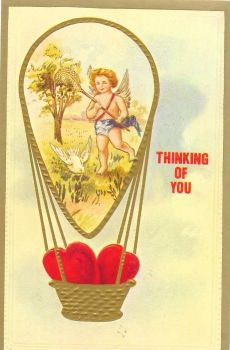 Antique Style Post Card Valentine Cherubs Merrymack 
