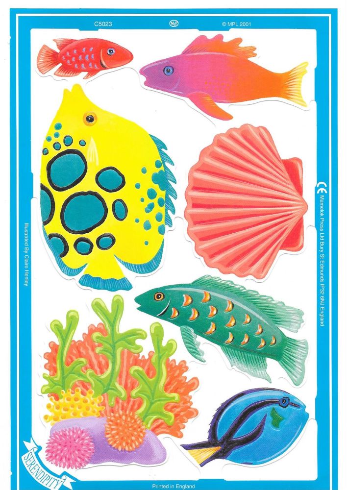 C5023 Seaside Fish Sea Shell Coral Reef 