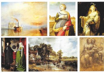 1851B - Antique Paintings Rembrandt Raphael Turner Da Vinci Constable Eyck 