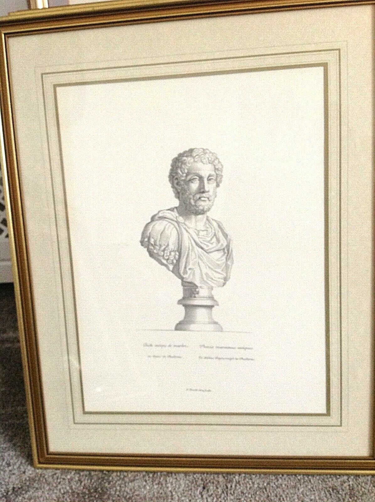 Antique classical print beautifully framed very decorative one of a set