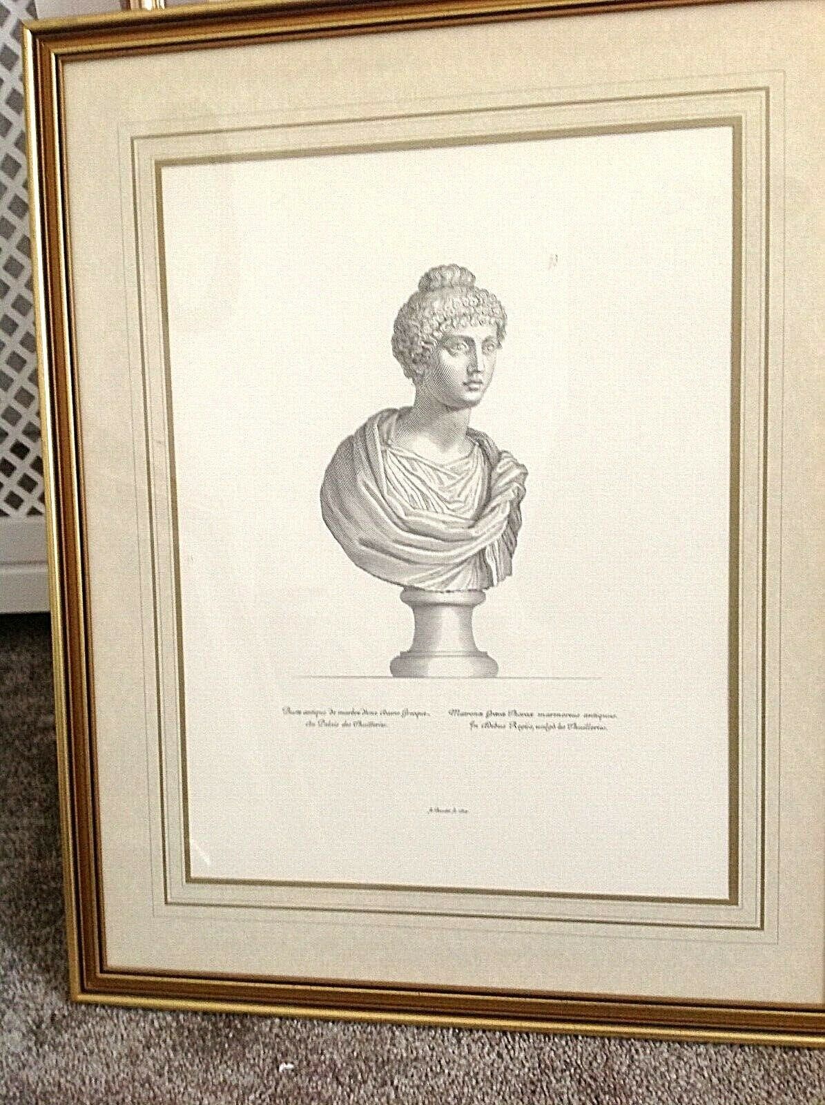 Antique classical print beautifully framed very decorative one of a set