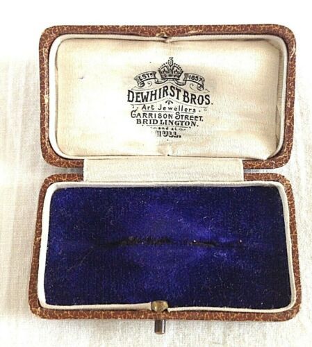 Antique Blue Velvet Jewellery Display Box H A Briault