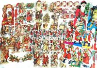 Set 28 : Santa Claus Belsnickle x 11 Sheets Victorian style scraps lithograph