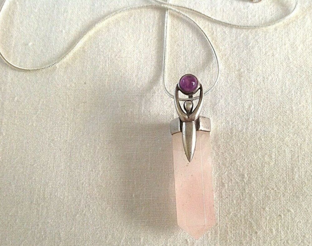 Sterling Silver Gilded Cubic Zirconium Necklace Pendent
