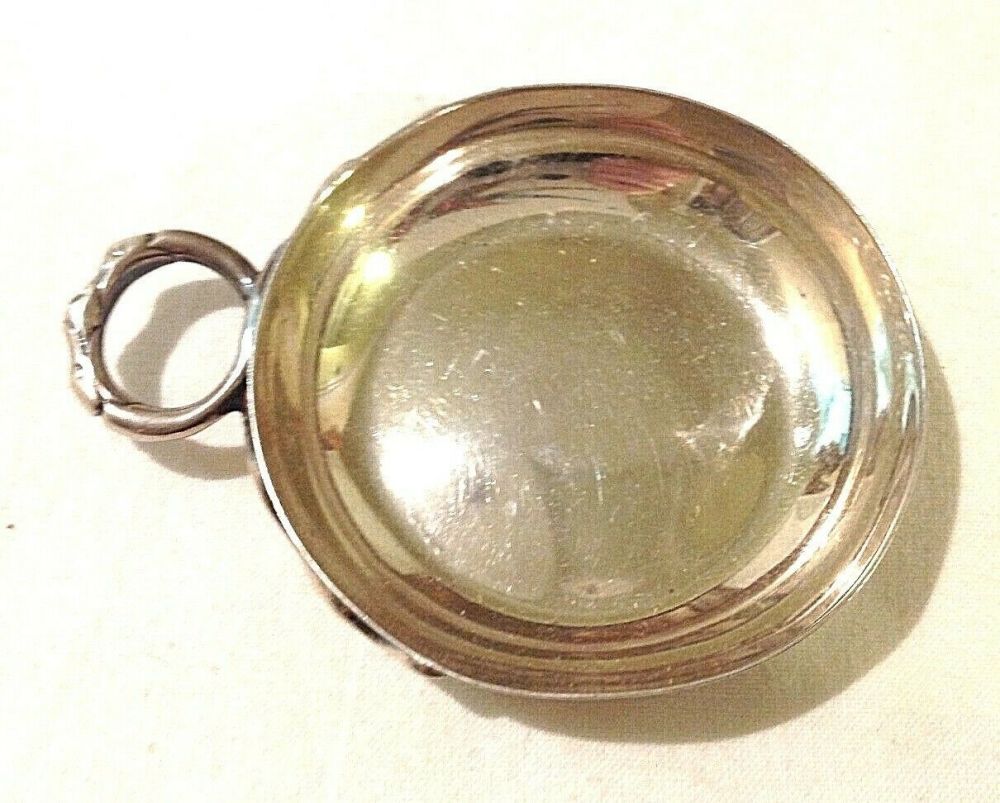 Antique silver inkwell Birmingham hallmarks 1931