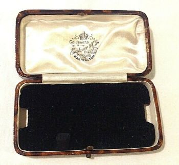 Antique Jewellery watch display box Eustance and co Warrington goldsmiths