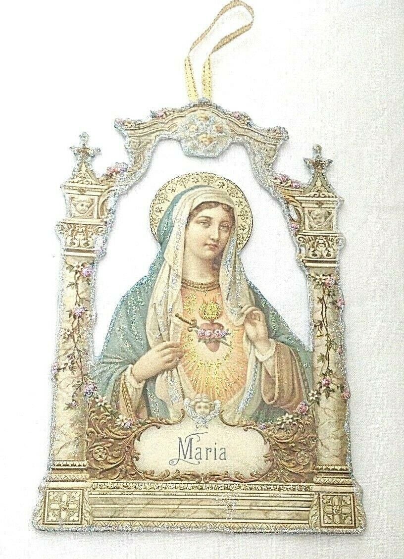 Antique Victorian style Christmas Easter decoration Jesus Christ artisan