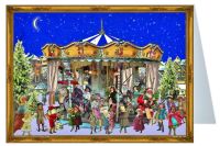 Mini Advent Calendar Christmas Card Carousel Merry Go Round