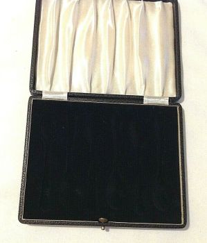 Antique fitted display box for six silver spoons