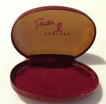 Vintage Stratton display box red domed hinged