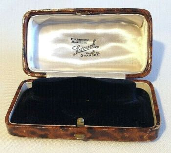 Antique watch display box cream velvet Crouch Swansea