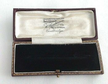 Vintage antique brooch Jewellery display box M Henderson Coatbridge