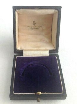 Antique napkin ring box dome top Plymouth Page Keene