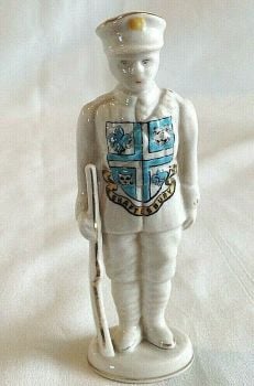 Antique WW1 crested china soldier crest for Shaftesbury
