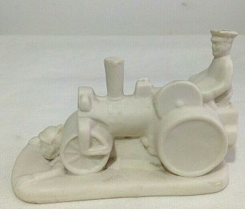 Antique WW1 crested china Steam roller Germany running over Keizer To Berlin