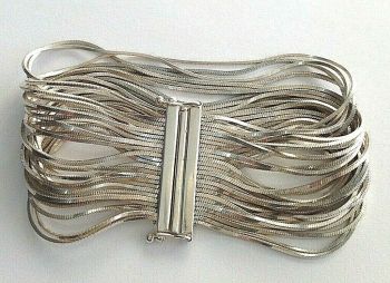 Sterling silver box chain bracelet