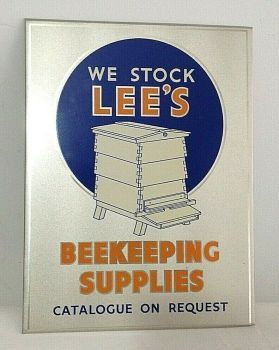 Vintage advertising Lees Beekeeping supplies tin sign Reginald Corfield Ltd