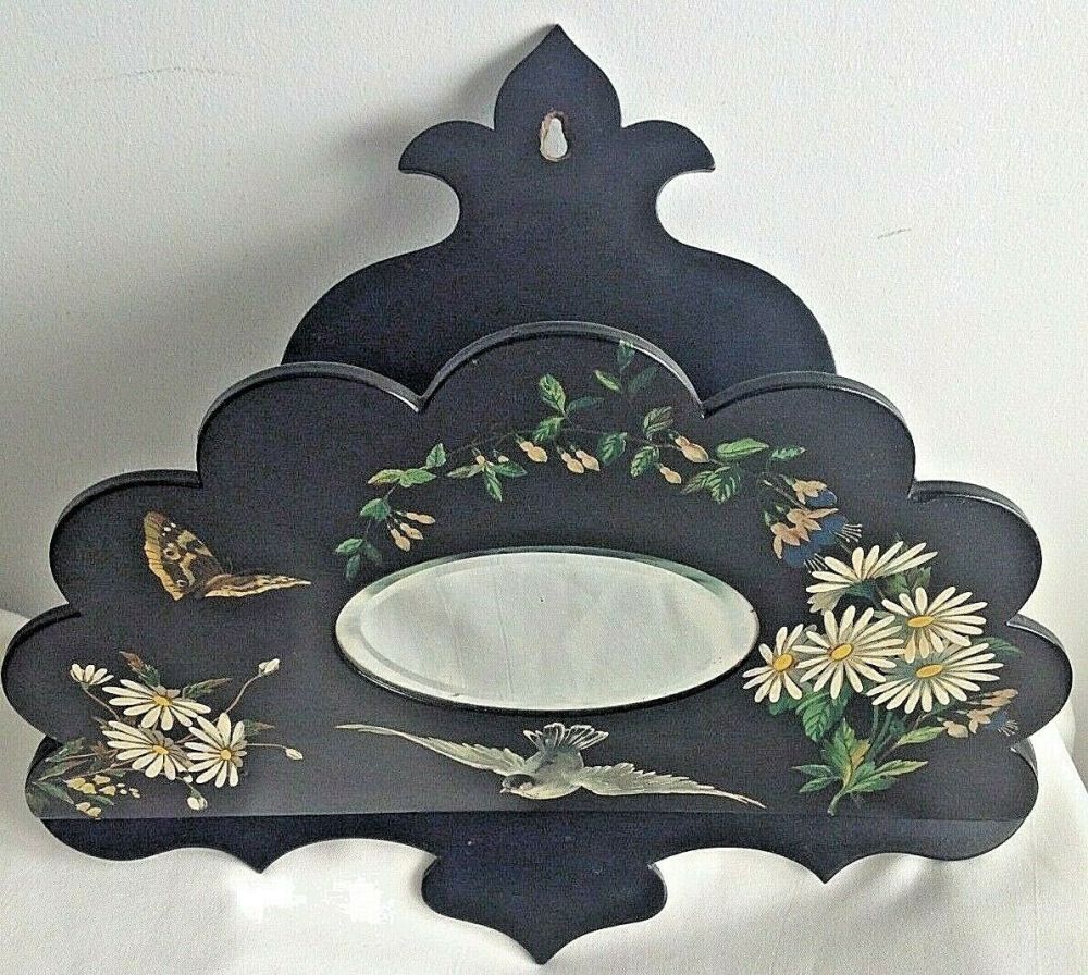 Antique carved wood gilded decorative rococo wall bracket shelf