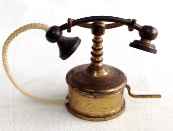 Antique miniature dollhouse telephone