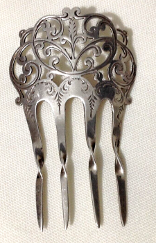 Antique sterling silver Doll Dolls haircomb hair comb hallmarked miniature 1901