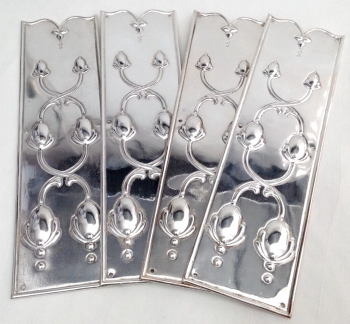 Antique Art Nouveau silver plated door plates reg number 315333